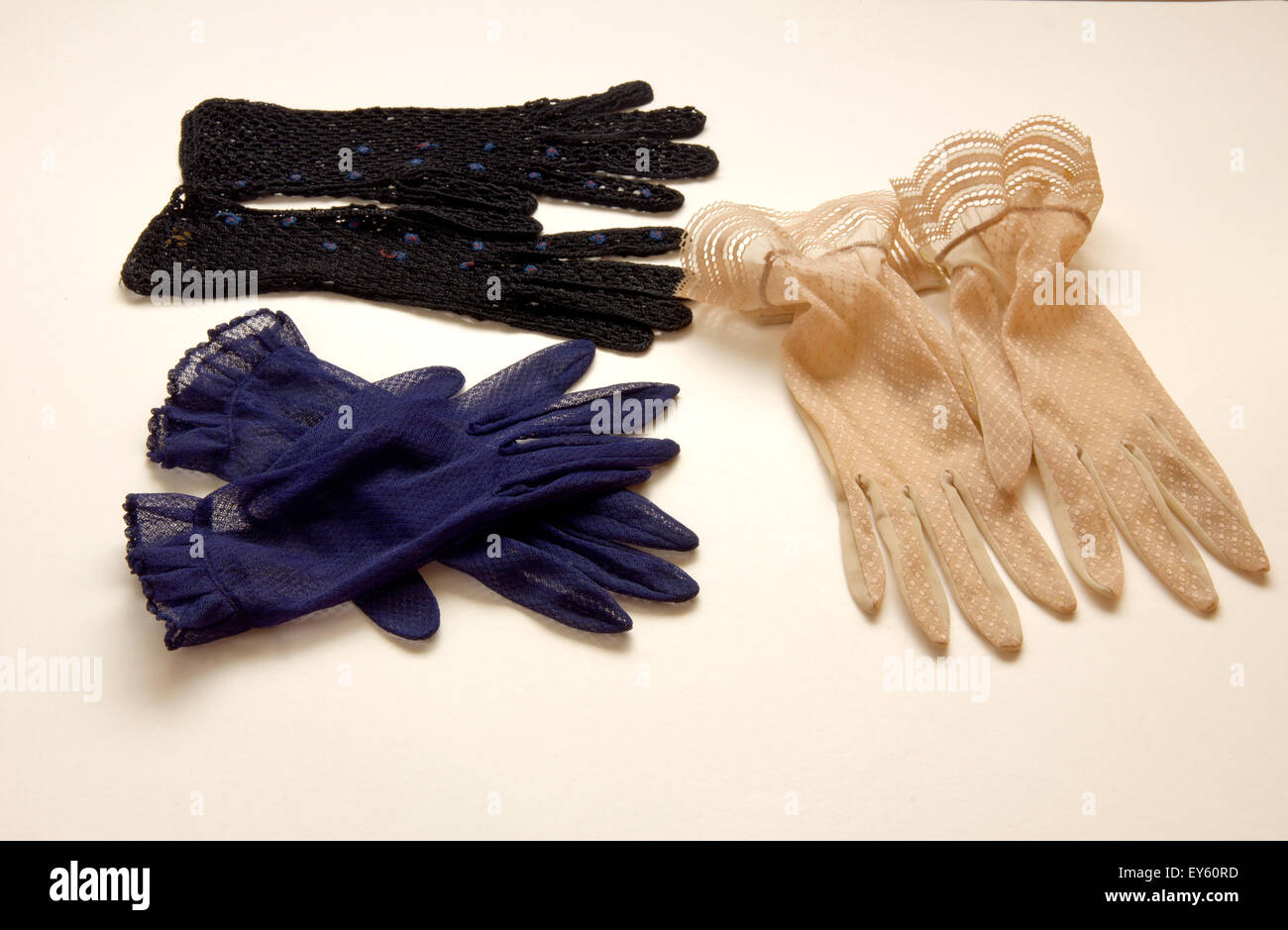 Fifties Fashion Ladies Gloves Stock Photo