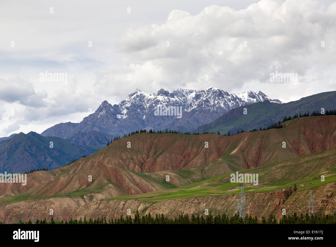Qilian mountain in Qinghai province, China Stock Photo