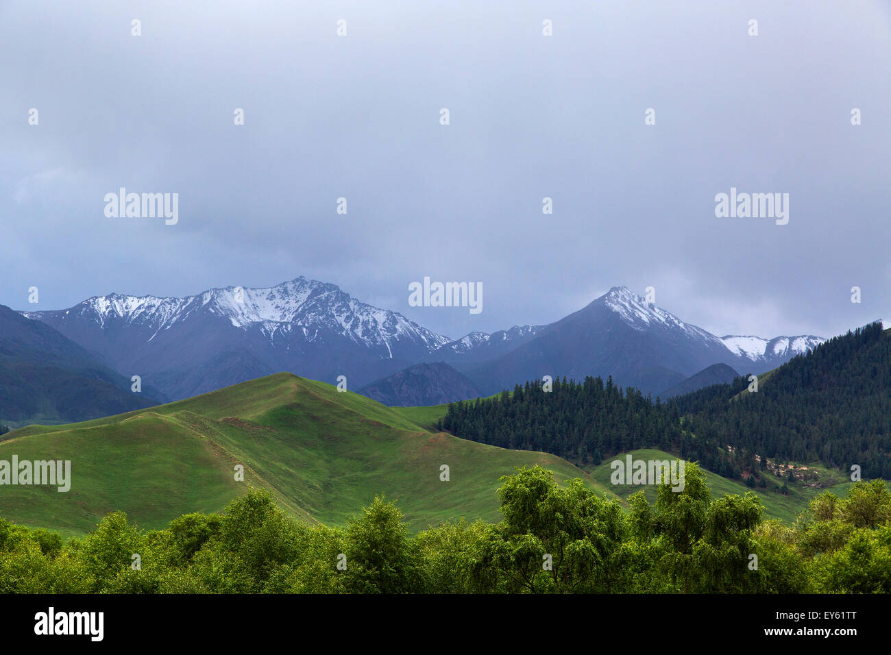 Qilian mountain in Qinghai province, China Stock Photo