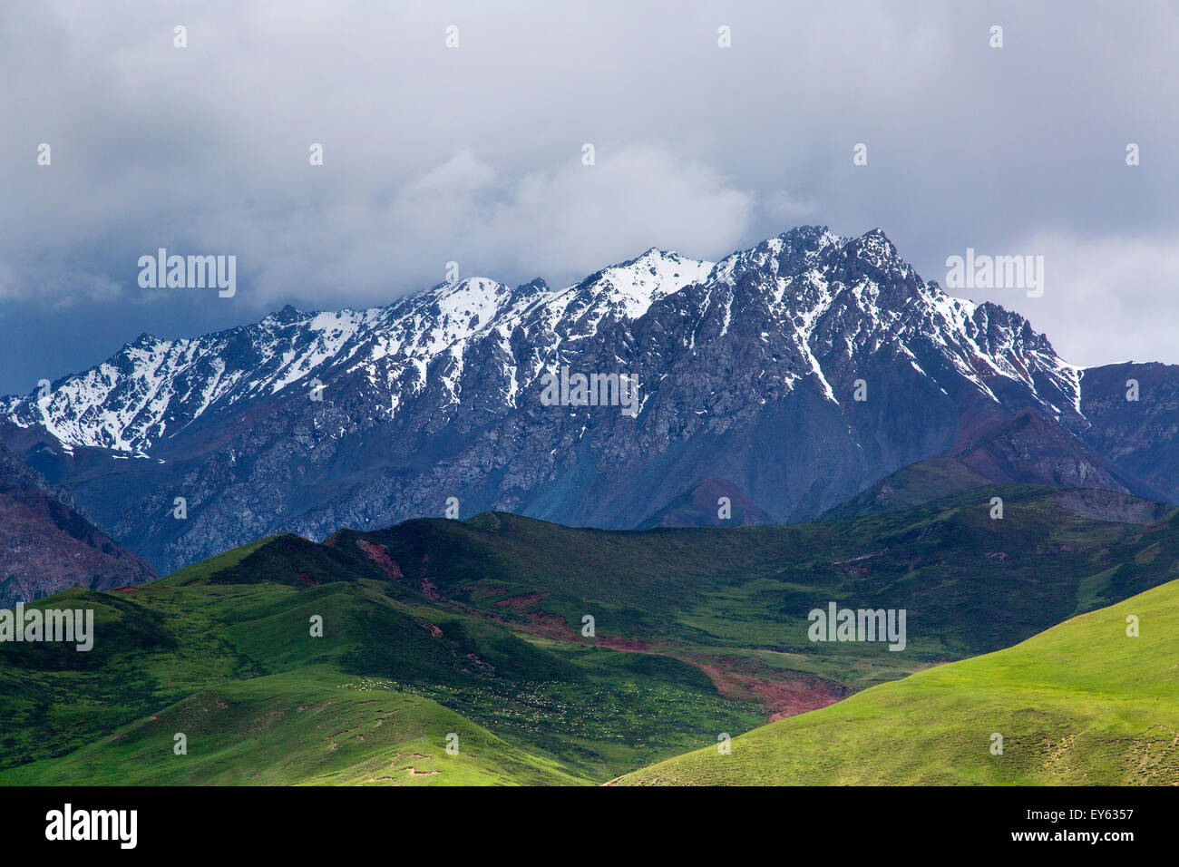 Qilian mountain in Qinghai province, China Stock Photo