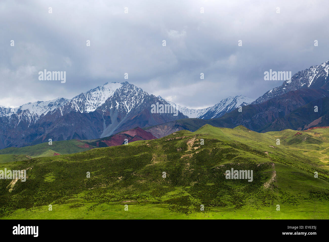 Qilian mountain in Qinghai province, China Stock Photo