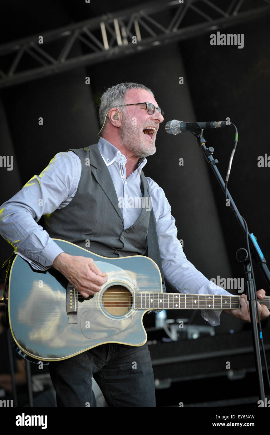 Steve Harley & Cockney Rebel performing at the Brentwood Festival. Stock Photo
