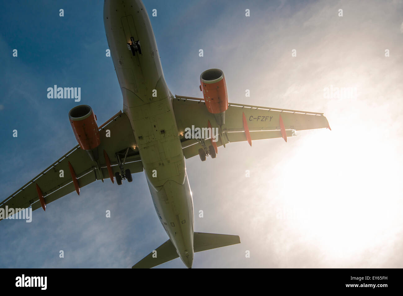 Passenger plane Stock Photo