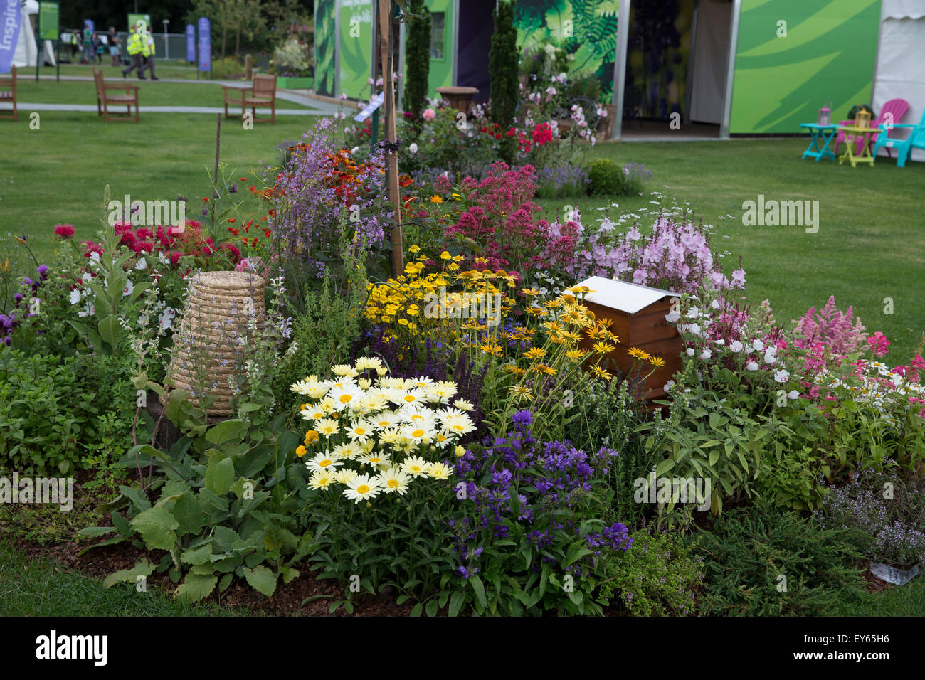 Knutsford, UK. 22nd July, 2015. Norton Priory museum and gardens display at the RHS Flower Show Tatton Park. Credit:  Keith Larby/Alamy Live News Stock Photo