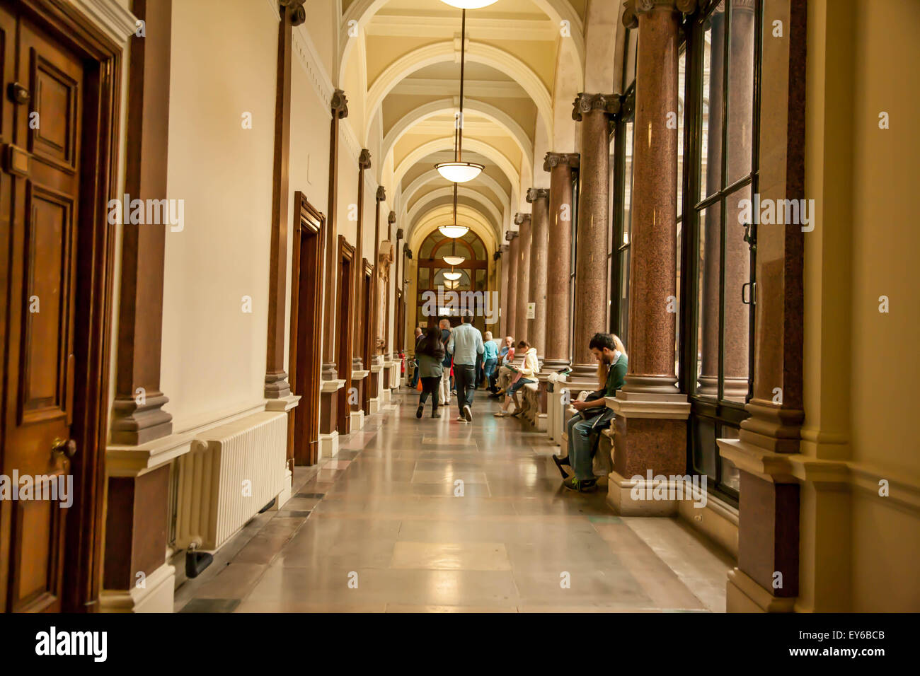 Corridor at Foreign and Commonwealth Office, Whitehall, London, England, UK Stock Photo