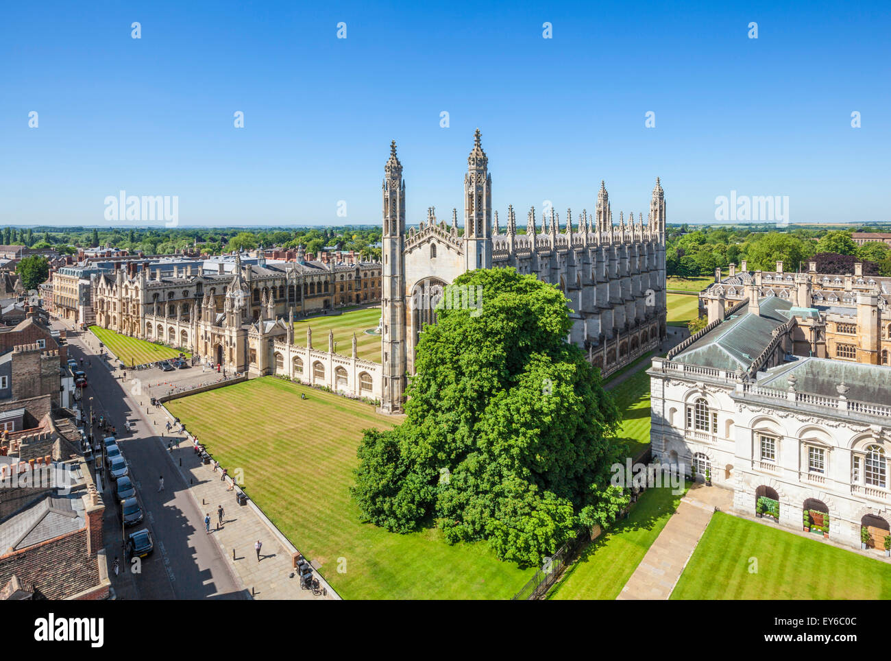 Cambridge Kings college chapel and kings college Cambridge university Cambridgeshire England UK GB Europe Stock Photo