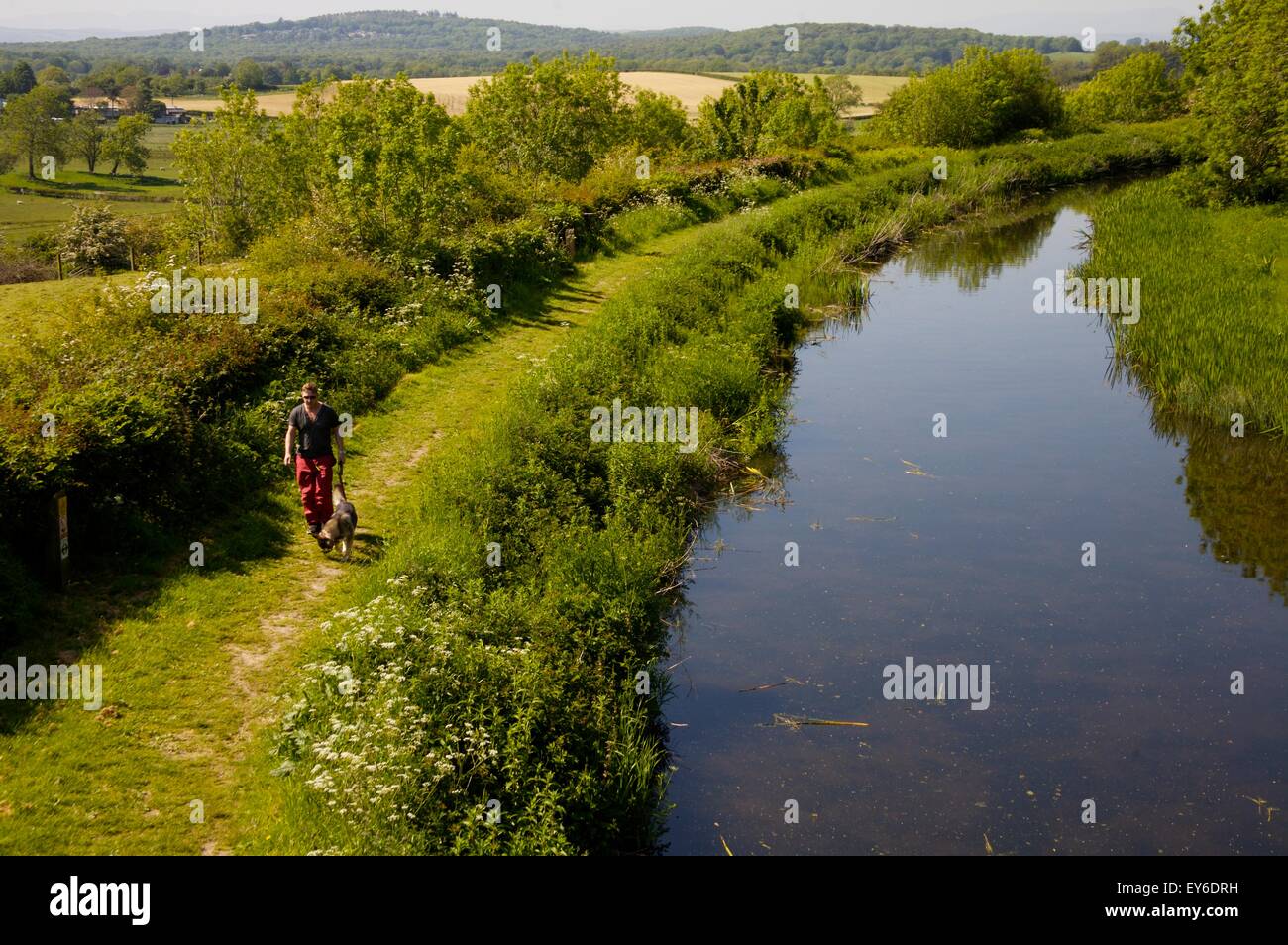 'Northern Reaches' of Lancaster Canal, Cumbria, not connected to the rest of the waterway Stock Photo