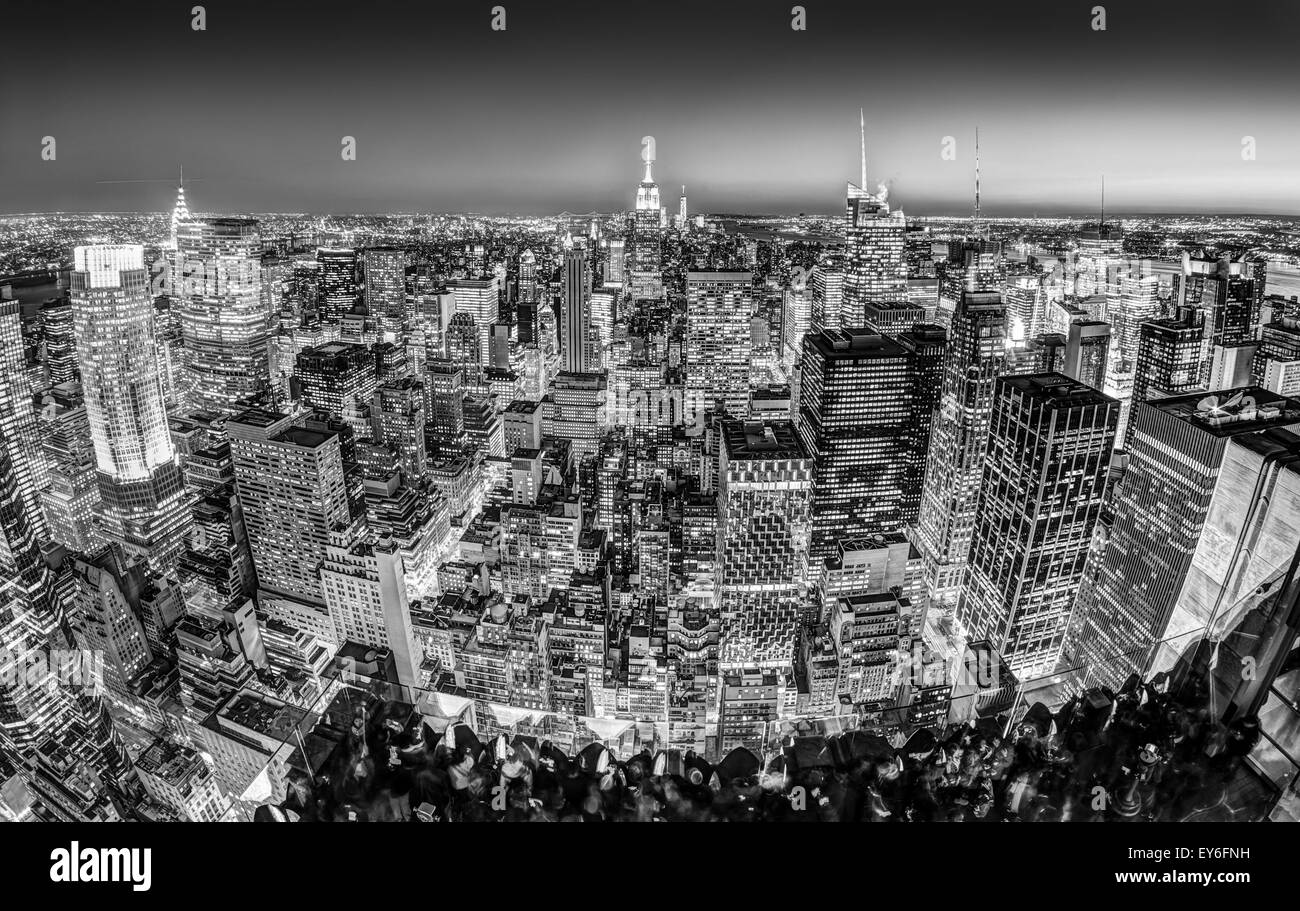 New York City Manhattan downtown skyline Stock Photo - Alamy