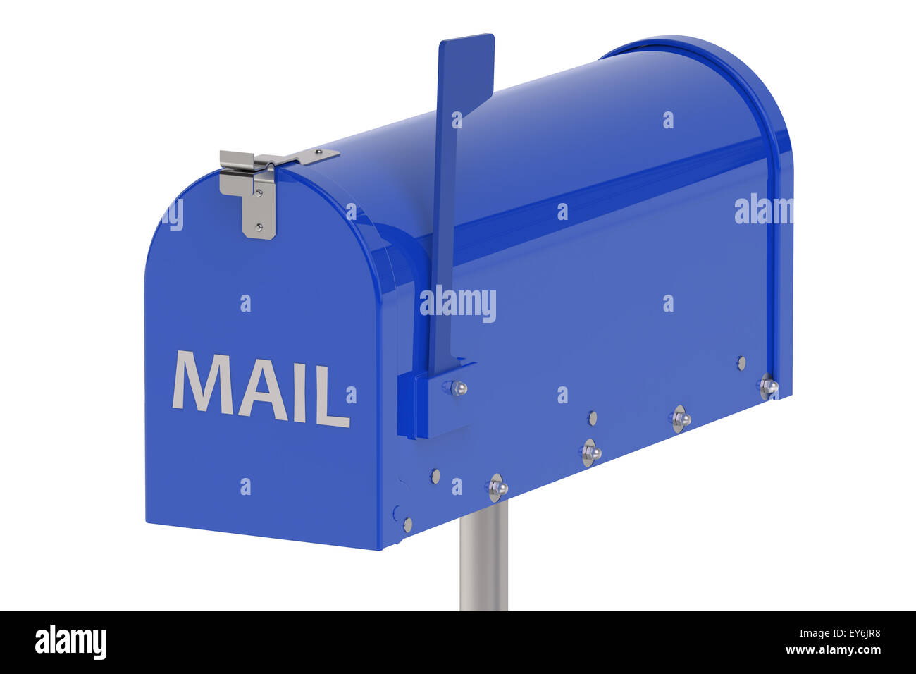 Blue Mailbox isolated on white background Stock Photo Alamy