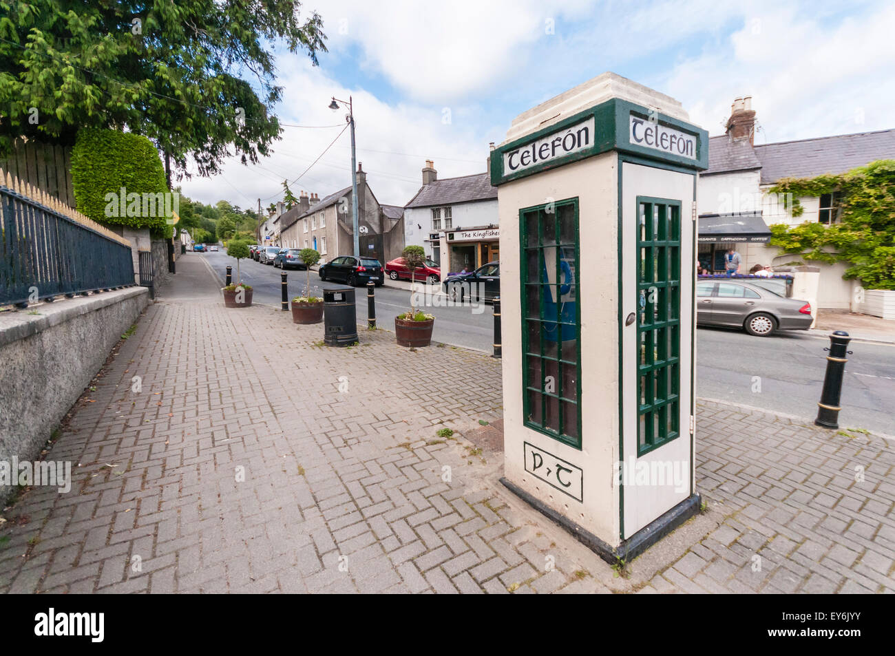 Irish telephone box Stock Photo