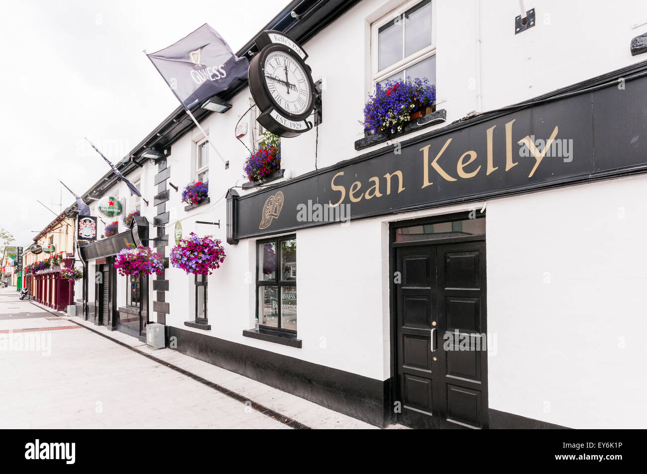 Street of pubs in Ashbourne, Ireland Stock Photo
