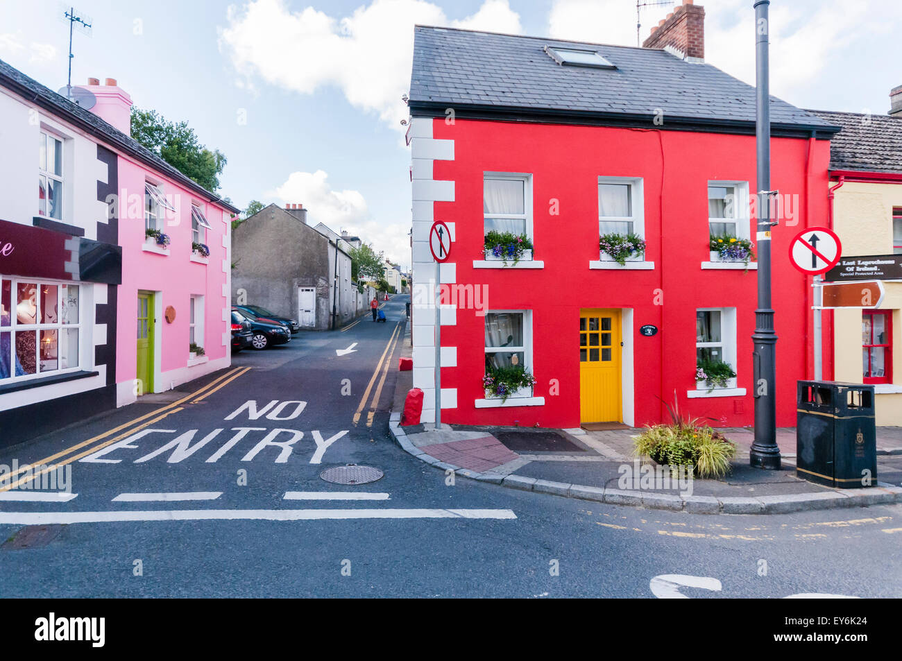 Colourful houses in Carlingford, Ireland Stock Photo Alamy