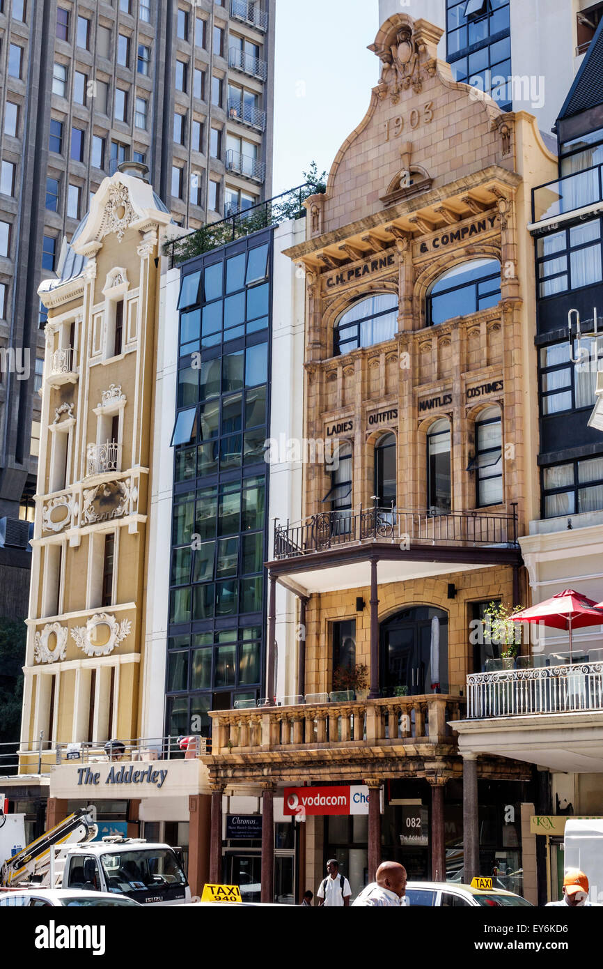 Cape Town South Africa,City Centre,center,Adderley Street,buildings,C. H. CH Pearne & Company,Edwardian-style architecture,SAfri150309053 Stock Photo