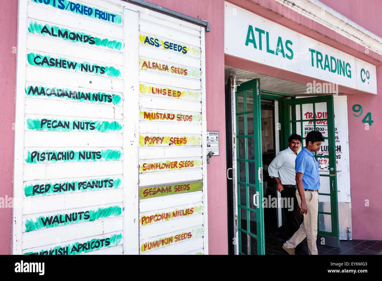 Cape Town South Africa,Bo-Kaap,Schotsche Kloof,Malay Quarter,Wale Street,Muslim,Atlas Trading Company,Indian spice shop,front,entrance,shopping shoppe Stock Photo