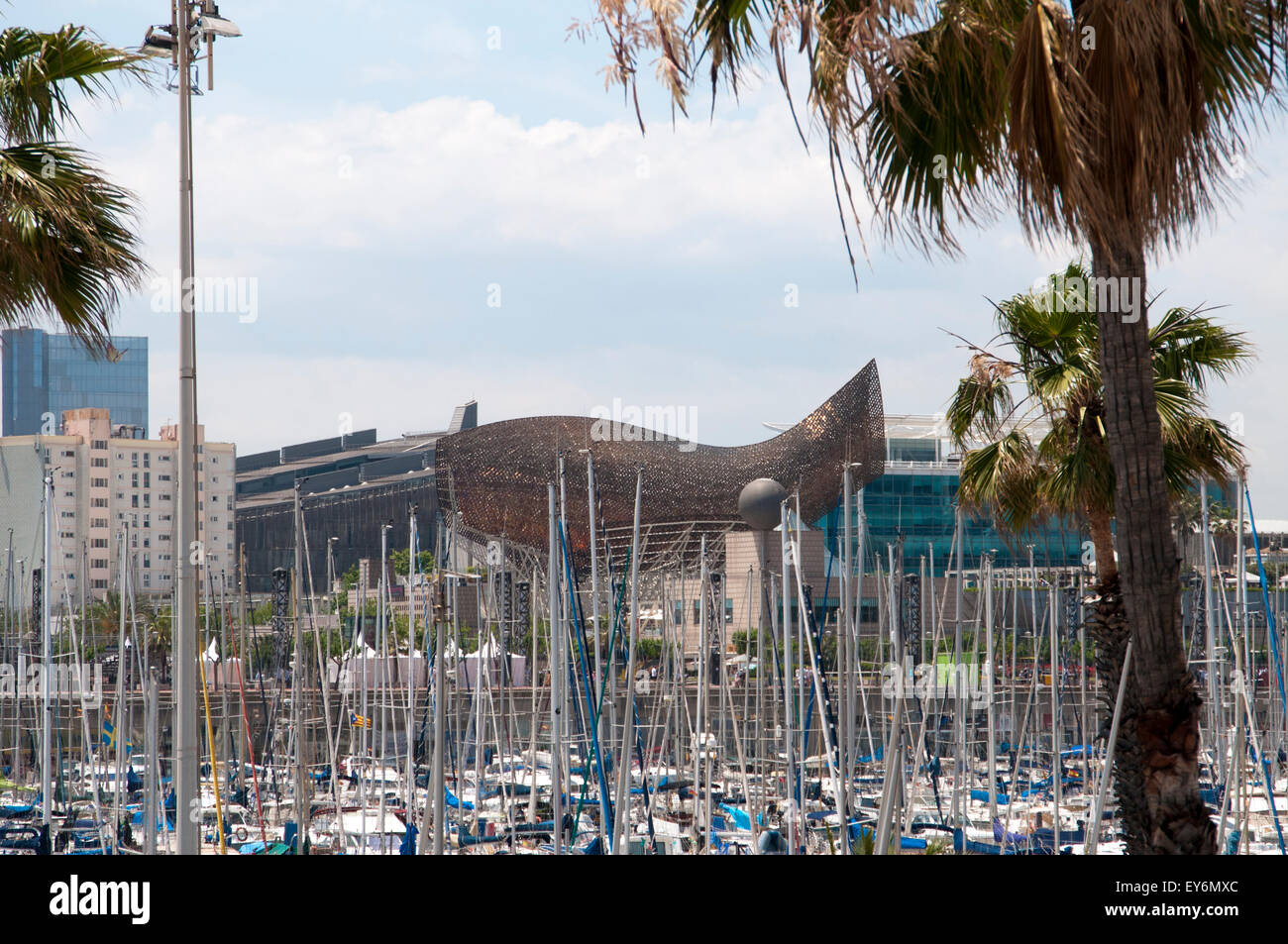 Peix d' Or, Port Olimpic, Barcelona Stock Photo
