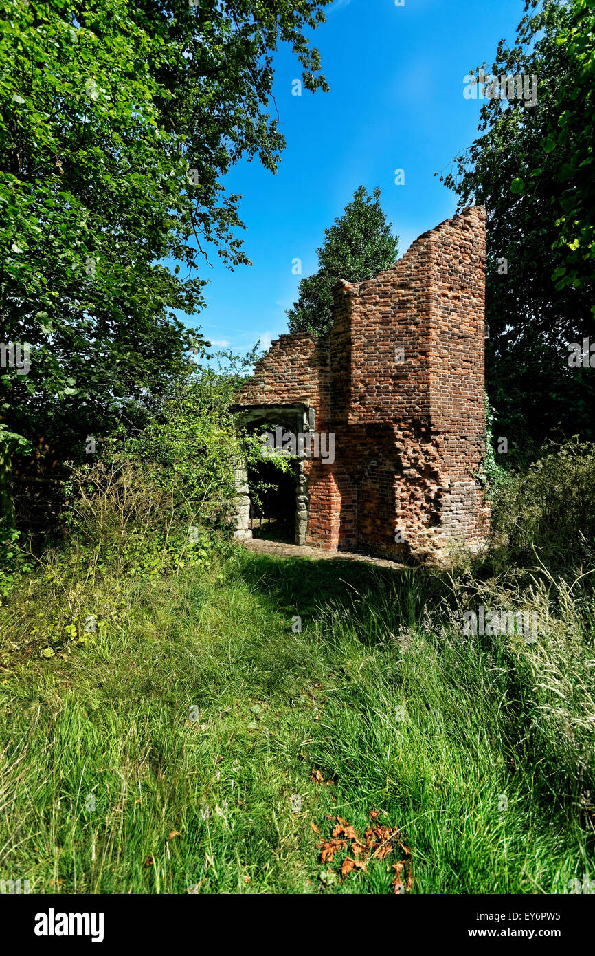 Ashby de la Zouch Castle in Leicestershire, England. The ruins are
