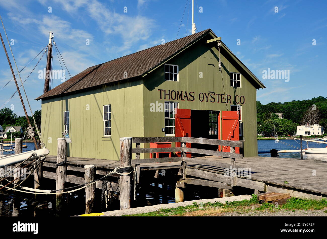 Mystic, Connecticut 1874 Thomas Oyster Co. house at Mystic Seaport was