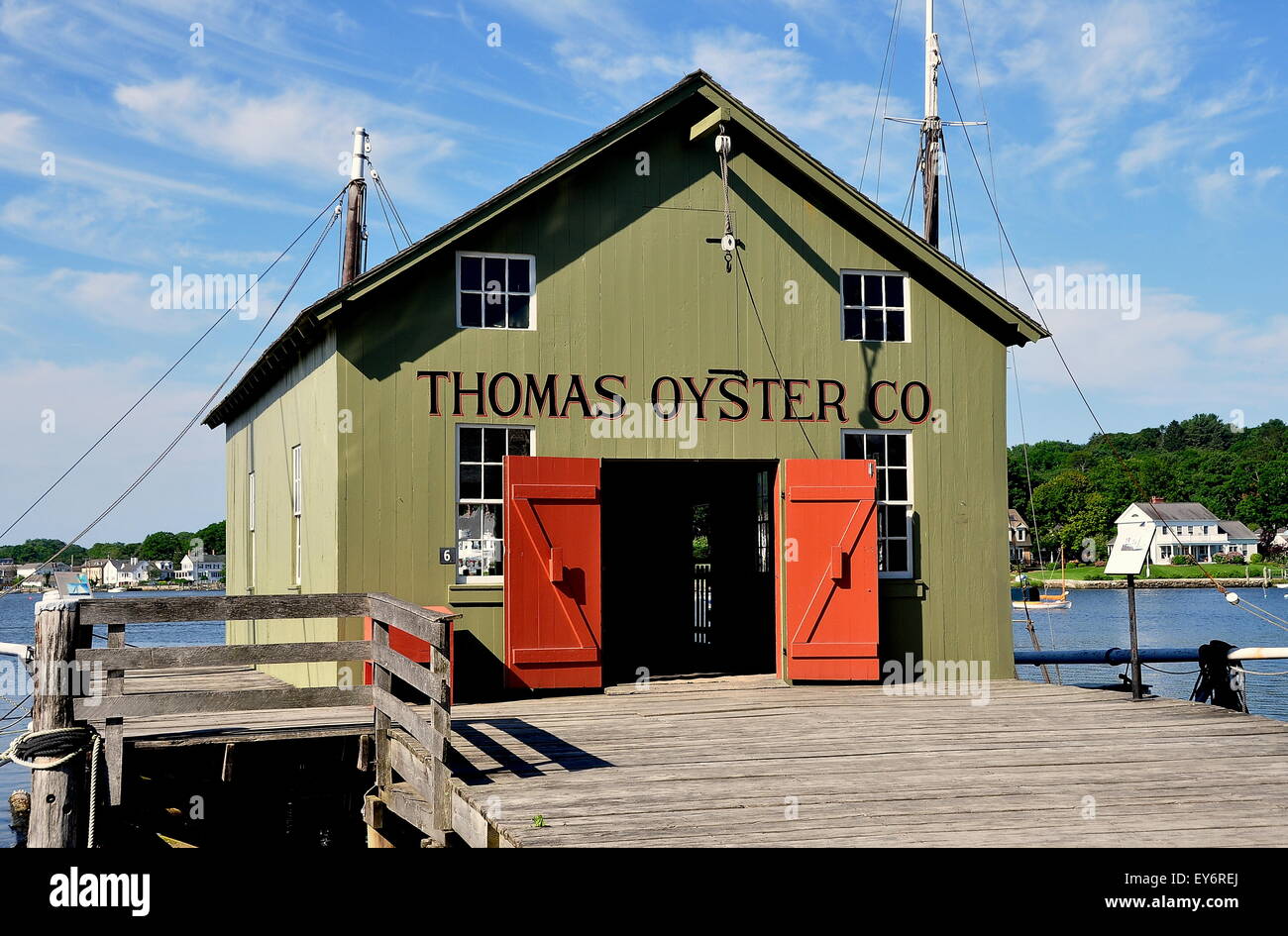 Mystic, Connecticut 1874 Thomas Oyster Co. house at Mystic Seaport was