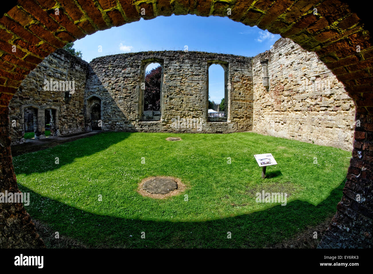 Ashby de la Zouch Castle in Leicestershire, England. The ruins are