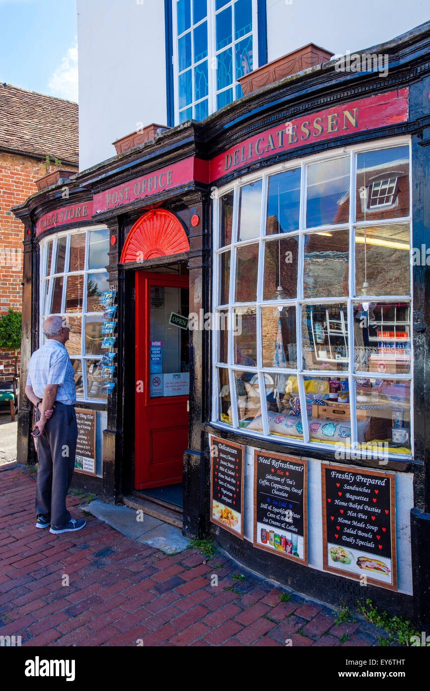 The Village Stores and Post Office, Alfriston, Sussex, UK Stock Photo