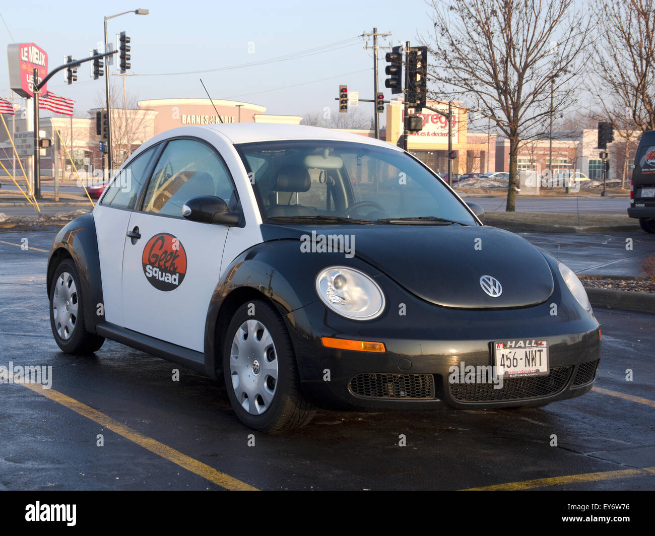 Geek Squad service vehicle for Best Buy electronics and computer dealer Stock Photo