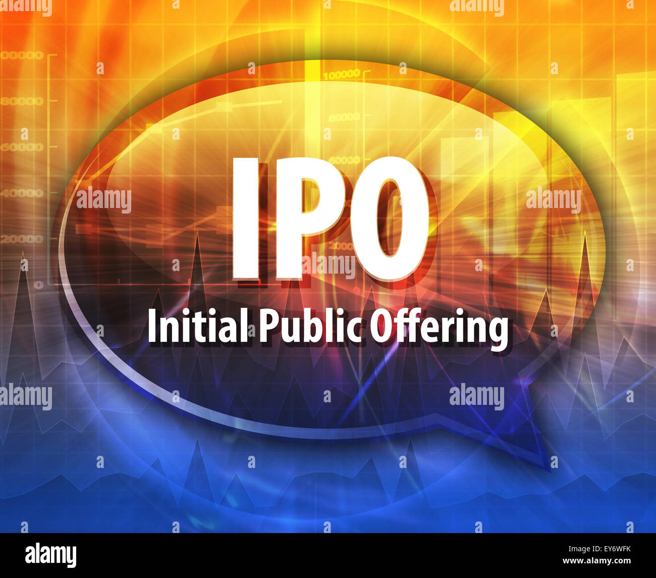 word speech bubble illustration of business acronym term IPO Initial ...