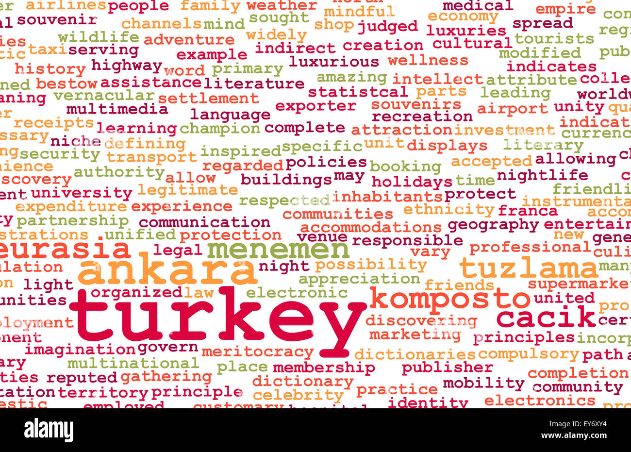 Turkey as a Country Abstract Art Concept Stock Photo
