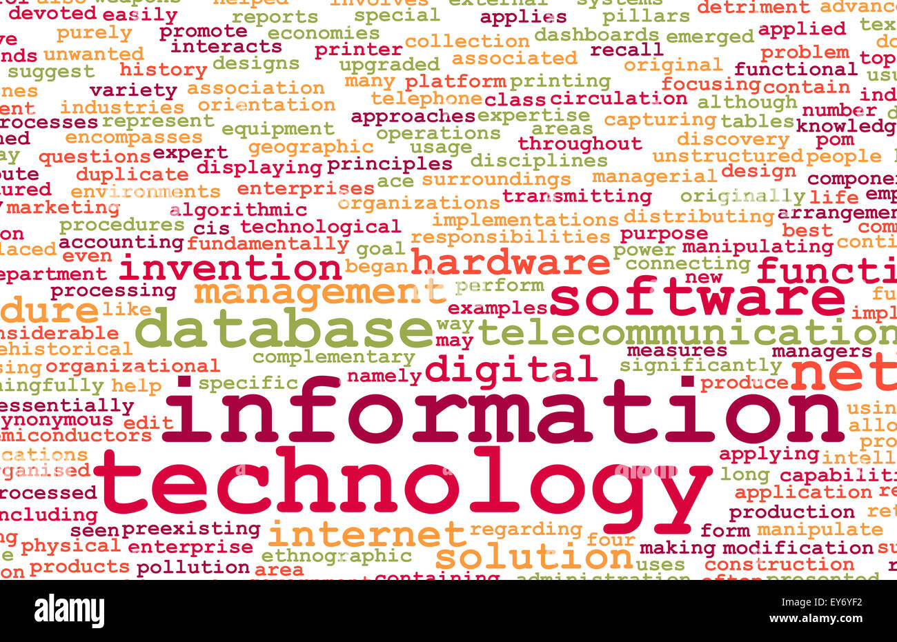 Information Technology or IT as a Career Industry Stock Photo