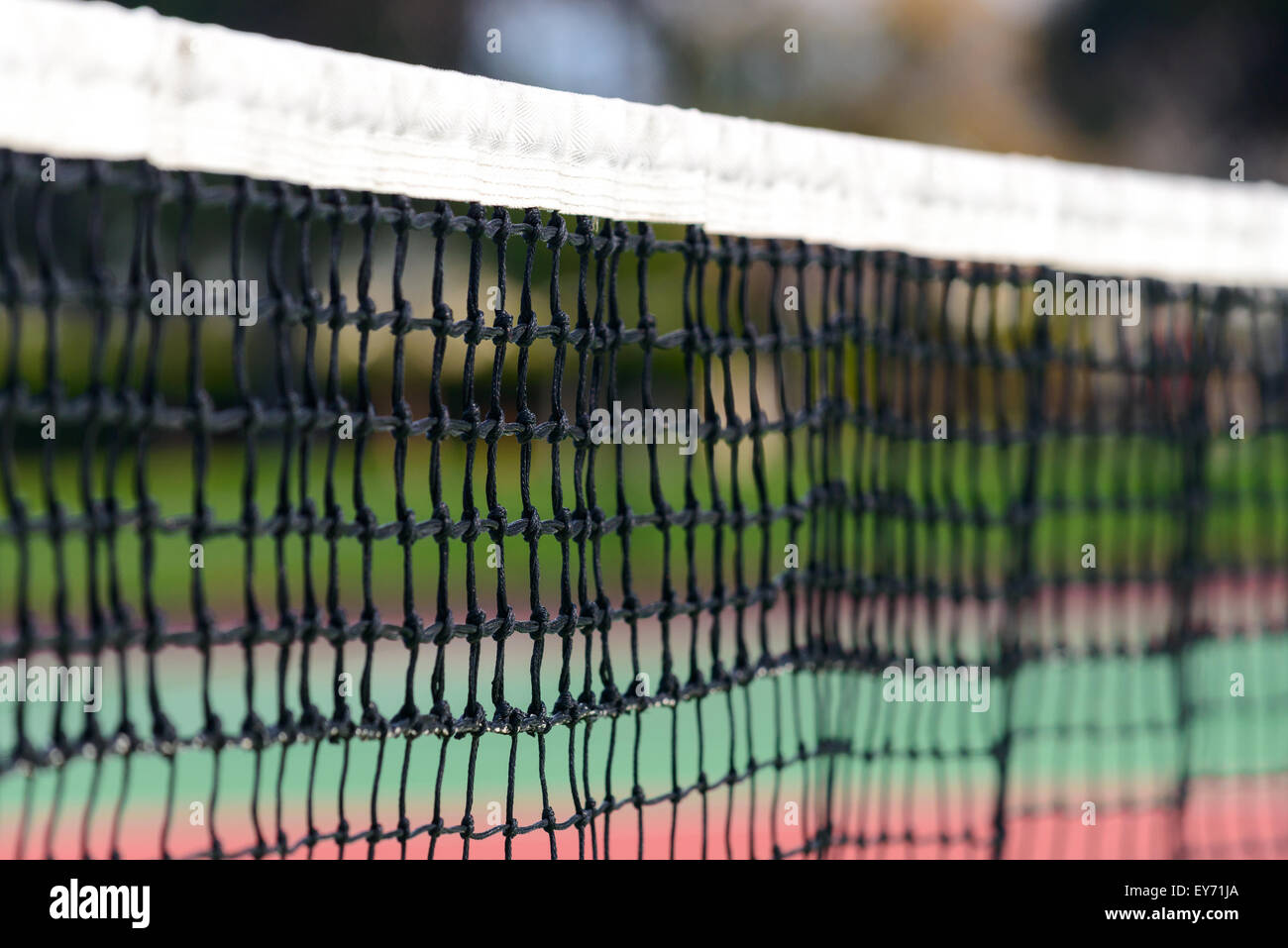 Photo of the tennis court net Stock Photo