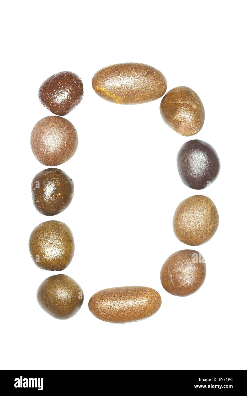 collection of letters of sea stones closeup isolated on white background Stock Photo Alamy