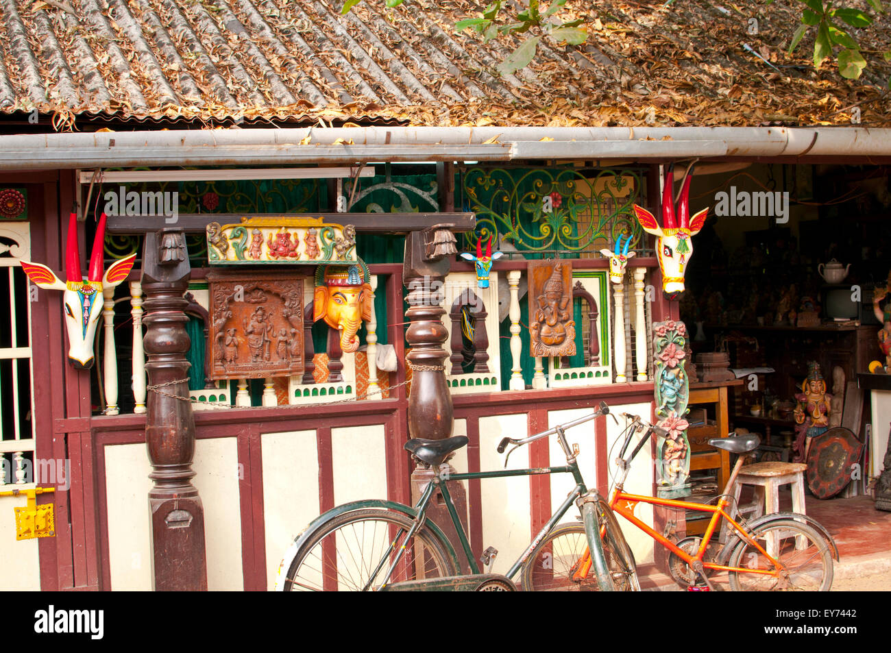 antiques shop fort cochin, fort cochin, kerala, india, asia Stock Photo