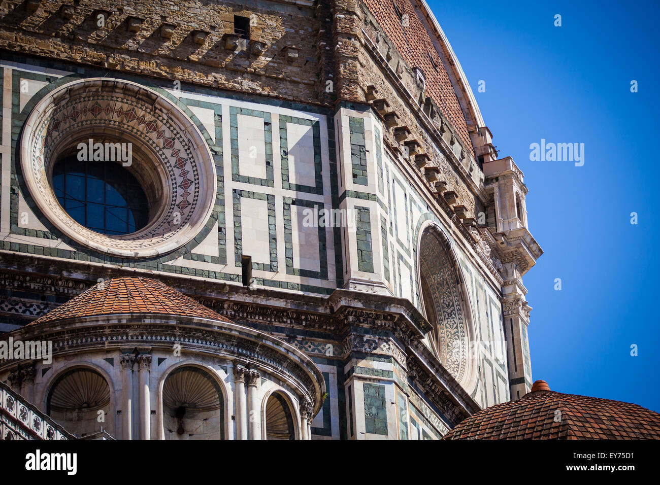 Cathedral Dome in Florence, Italy, in a Spring Day Stock Photo