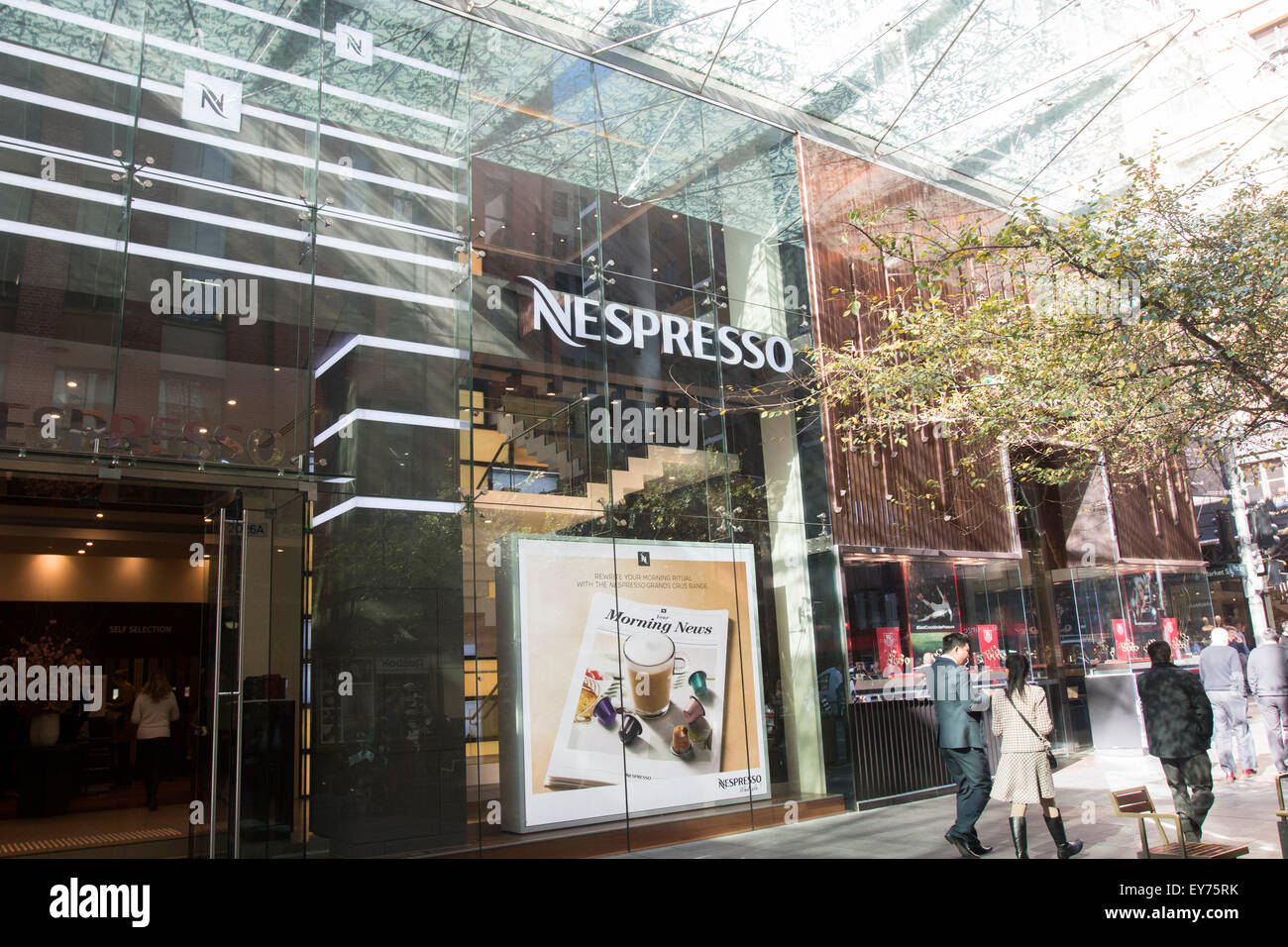 exterior of the Nespresso coffee store in pitt street,Sydney,Australia  Stock Photo - Alamy