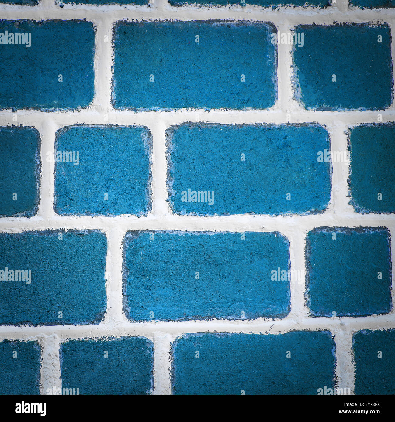Blue brick wall background, closeup Stock Photo Alamy