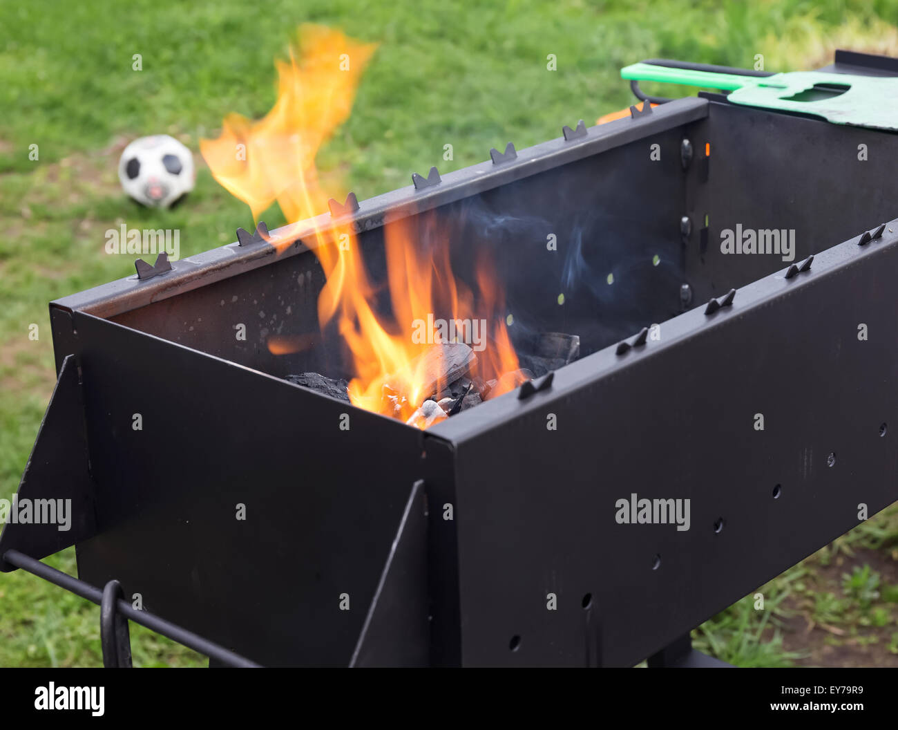 Hot burning charcoal, grill on fire Stock Photo Alamy