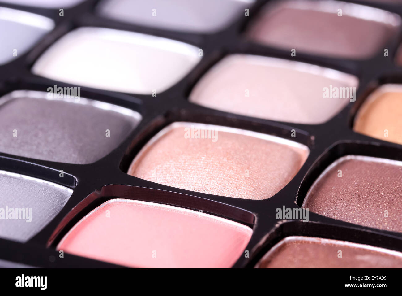 Neutral eyeshadows palette, closeup Stock Photo Alamy