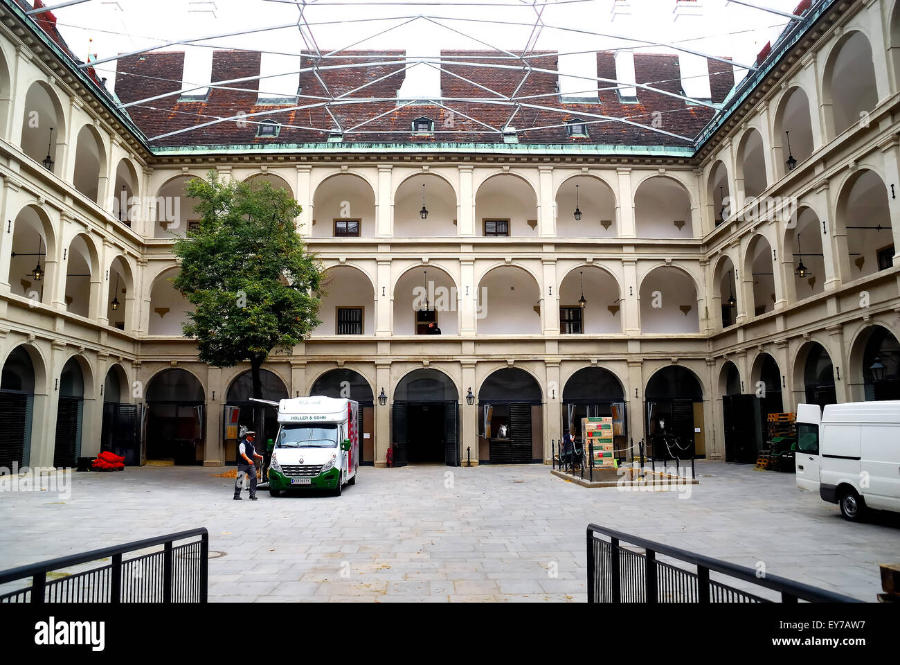 Vienna, Austria. The Spanish Riding School (German Spanische Hofreitschule) is a traditional