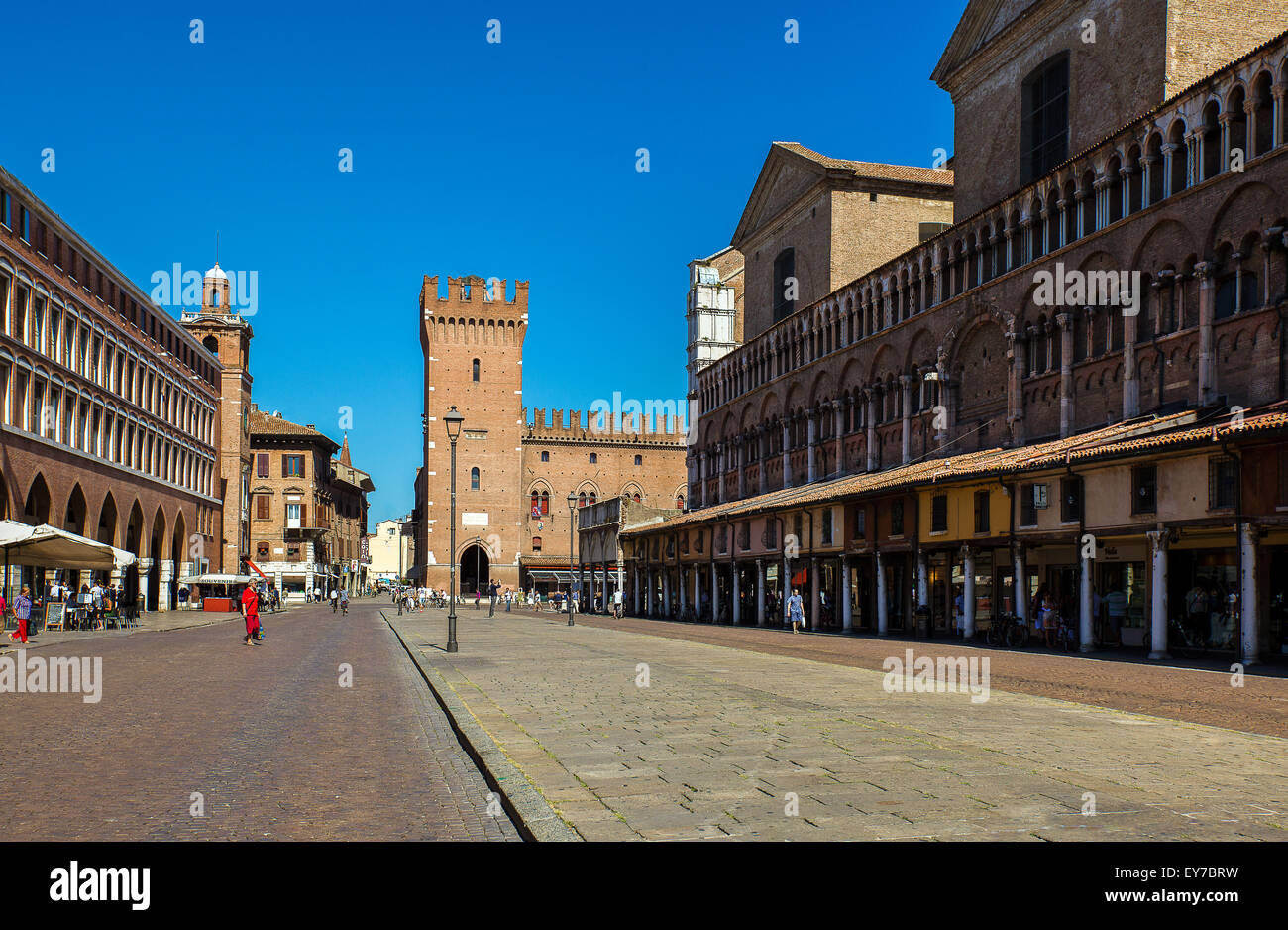 Italy, Ferrara, Trieste and Trento square Stock Photo