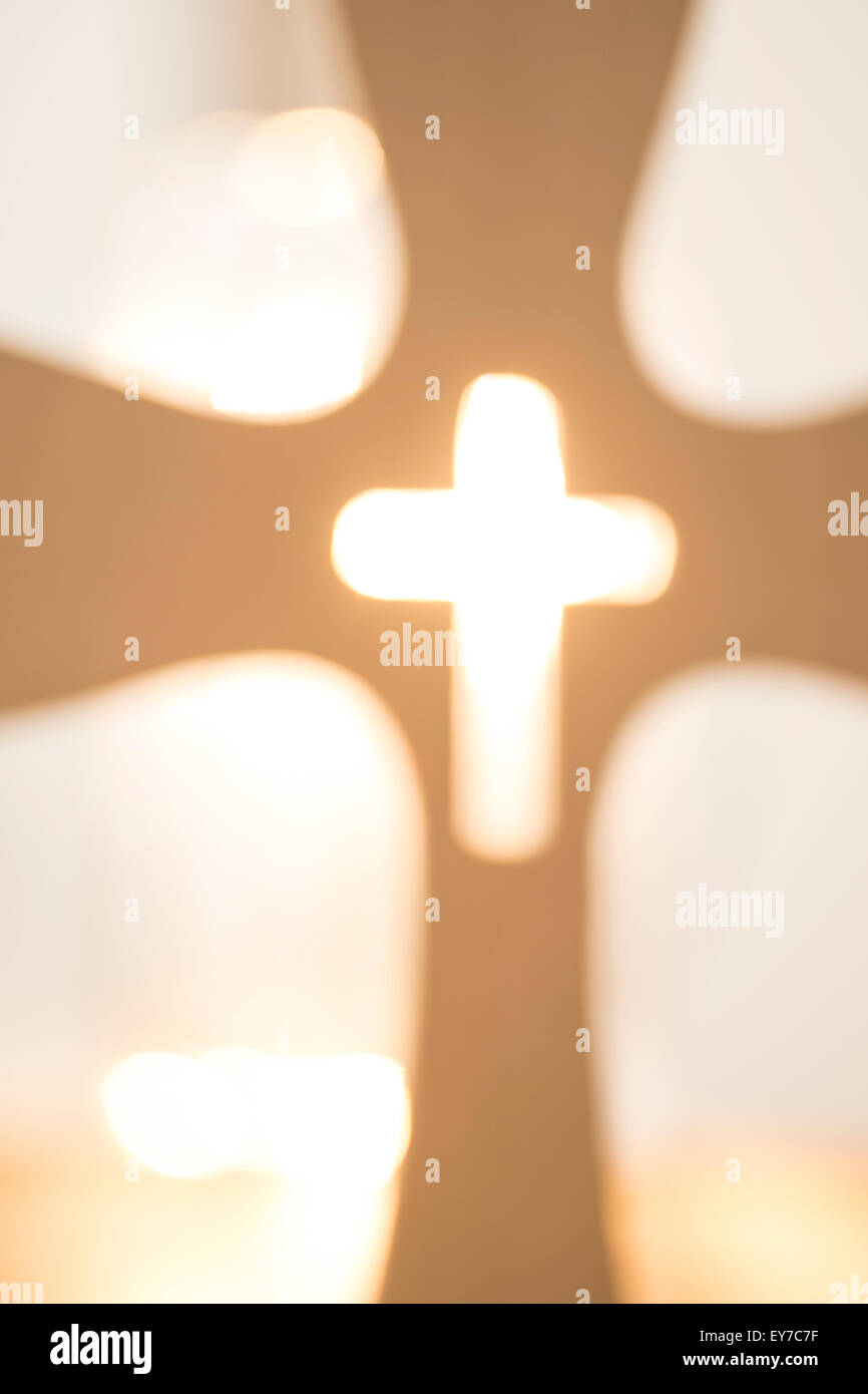 View of backlit cross Stock Photo - Alamy