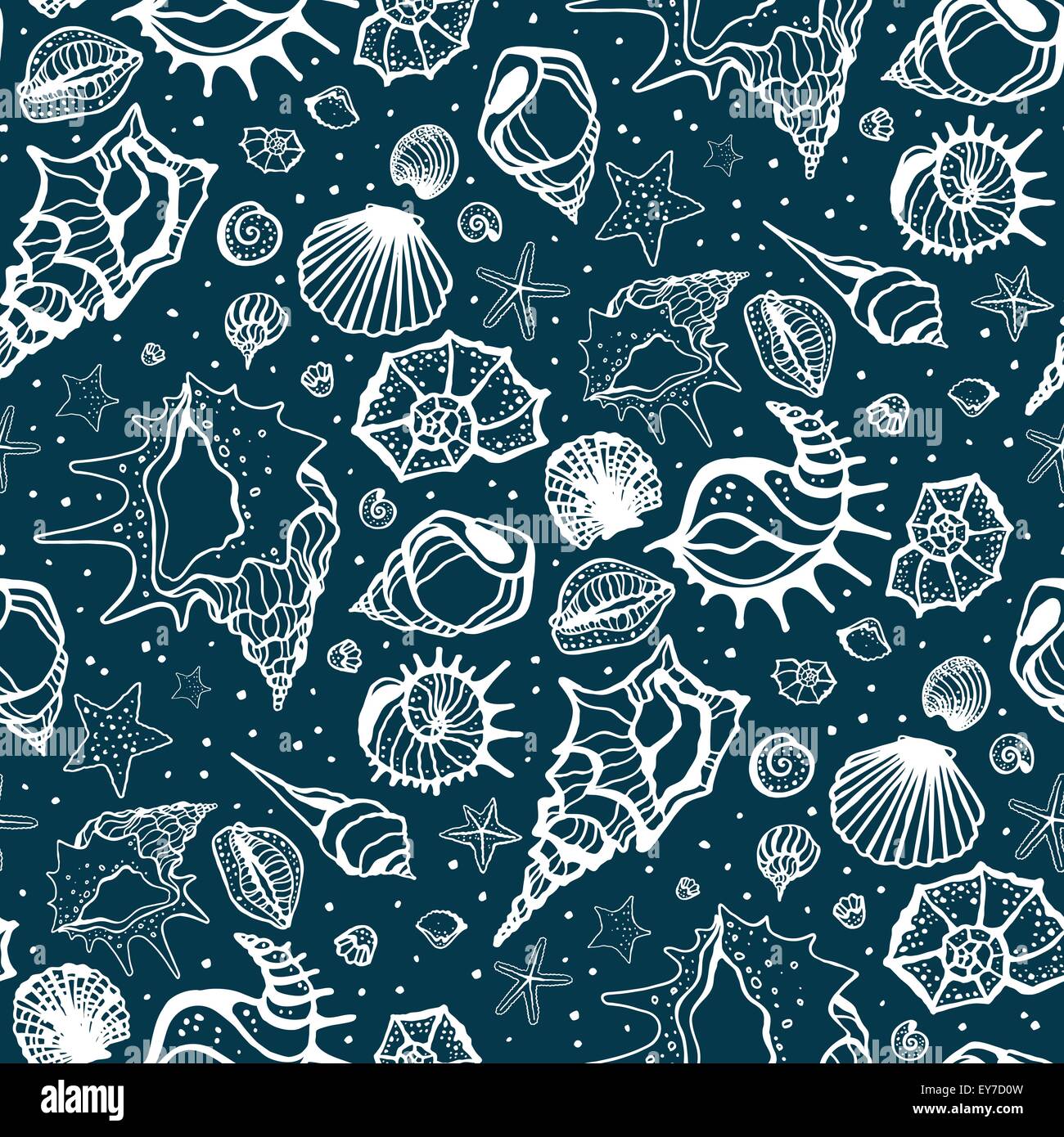 Seamless pattern of Sea shells Stock Vector Image & Art - Alamy