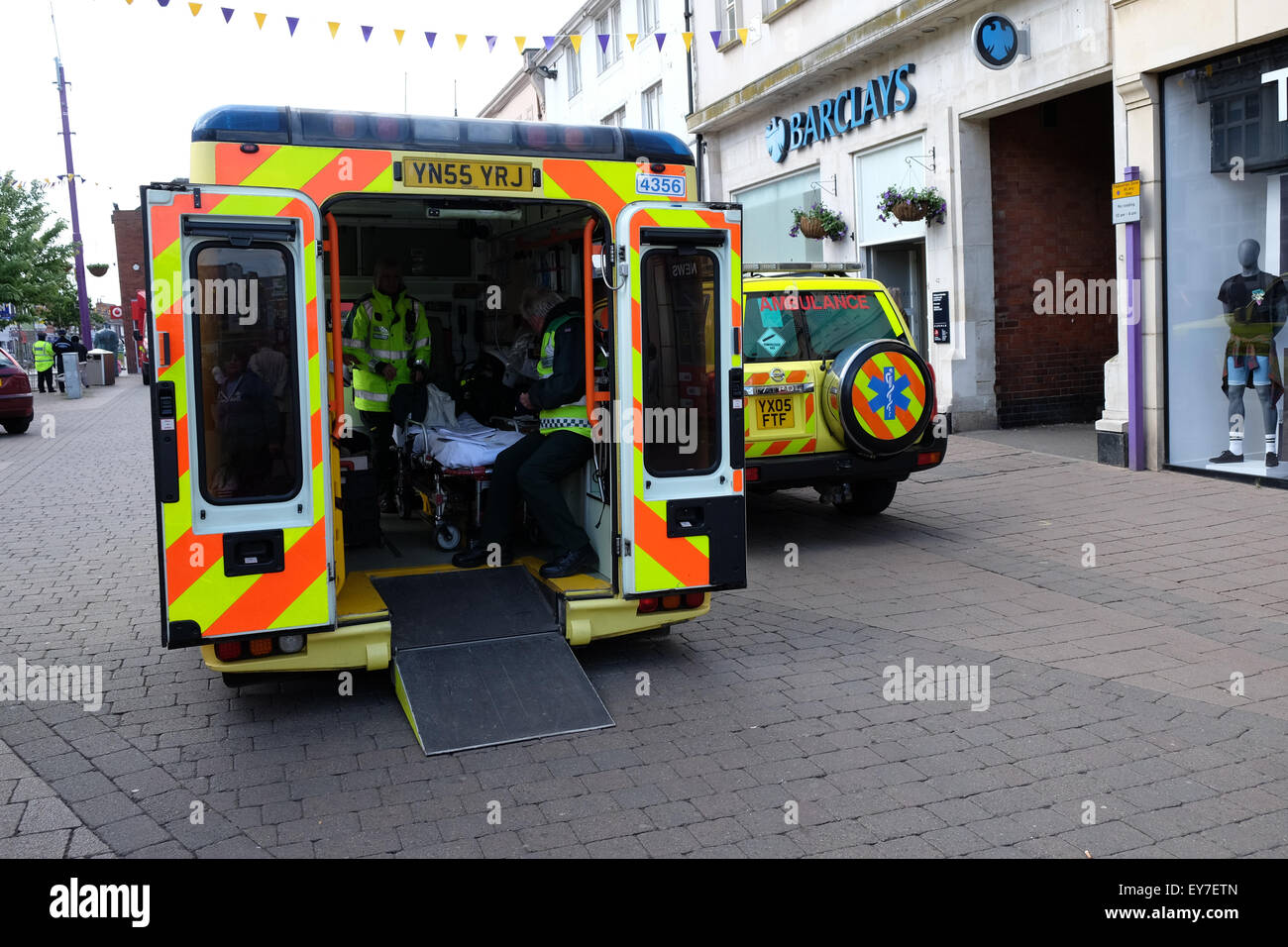 ambulance in loughborough Stock Photo