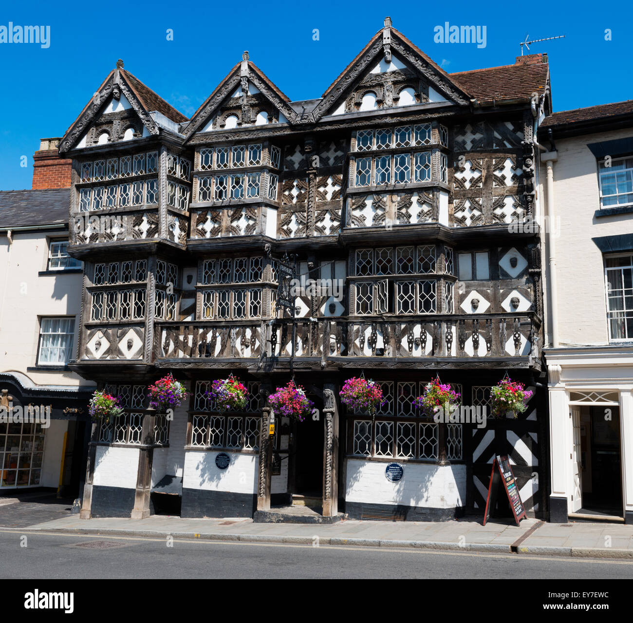 The Feathers Hotel at Ludlow, Shropshire, England. Stock Photo