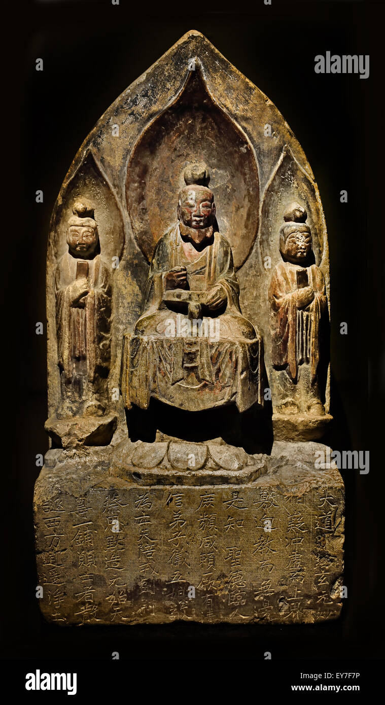 Lao Jun Chinese Supreme God  Tang dynasty (ad 618–690 & 705–907)  Shanghai Museum of ancient Chinese art China Stock Photo