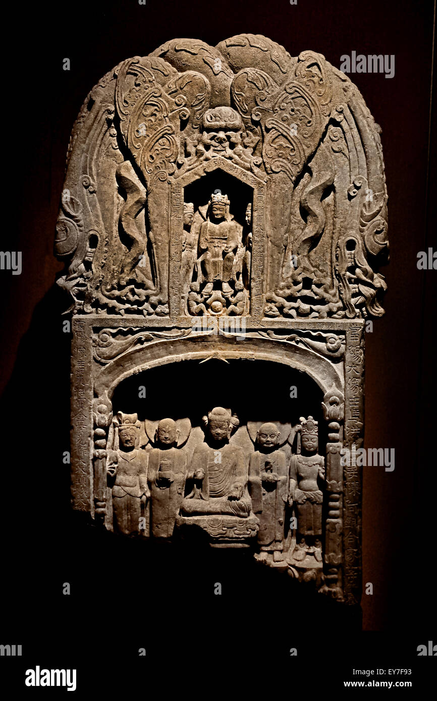 Buddhist Stele Stone Erected By Ma Shi Yue Northern Qi Ad 572 Shanghai Museum Of Ancient Chinese Art China Northern Q Was One Of The Northern Dynasties Of Chinese History