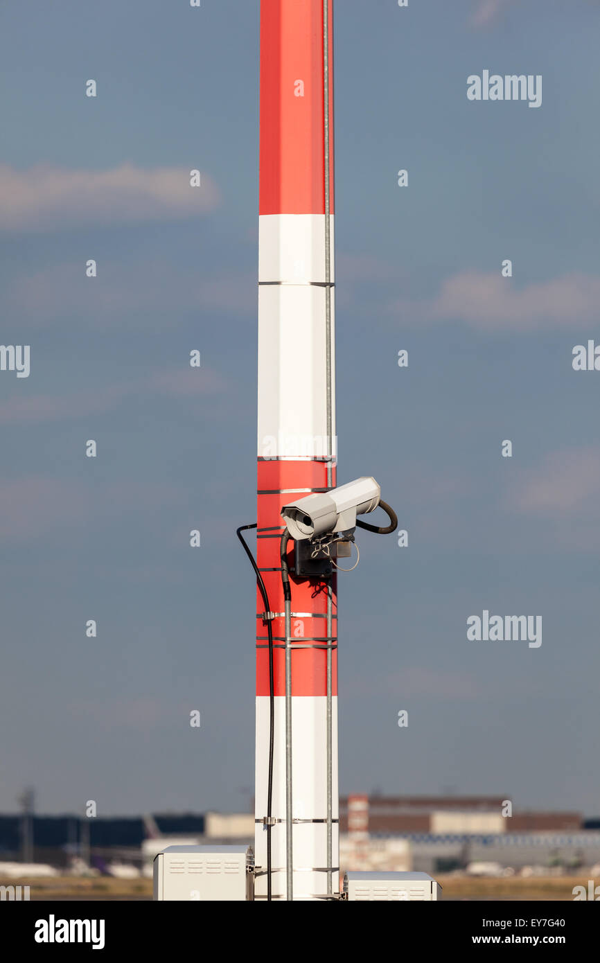CCTV security camera at the airport Stock Photo Alamy