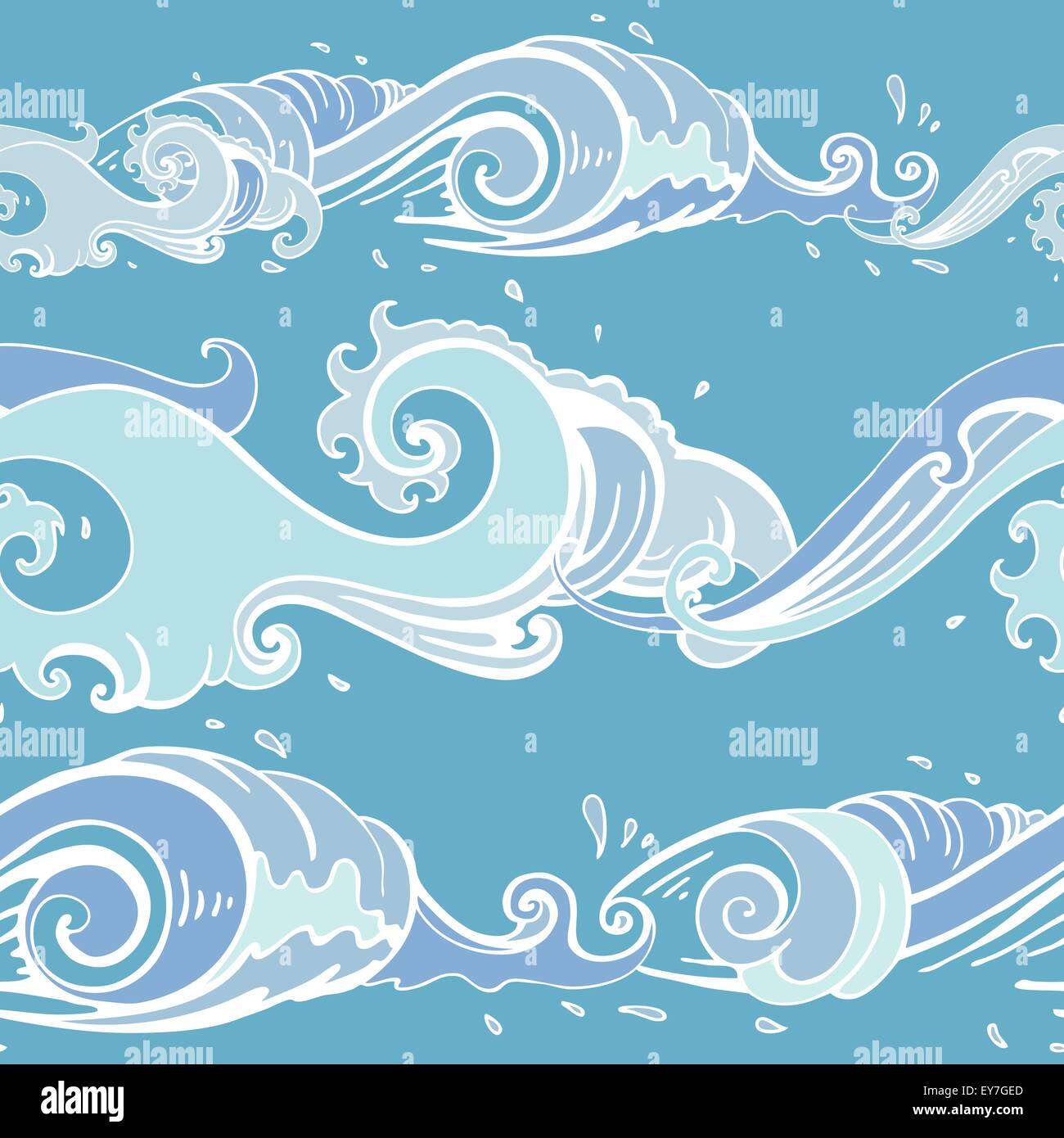 Sea waves. Seamless background Stock Vector Image & Art - Alamy
