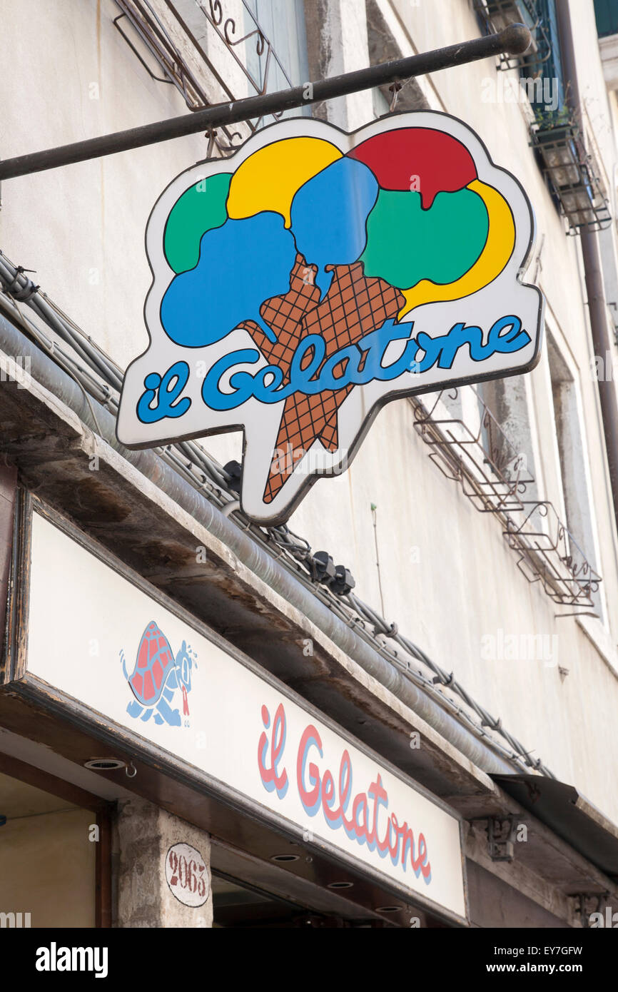 Il Gelatone Ice Cream Shop, Venice, Italy Stock Photo Alamy