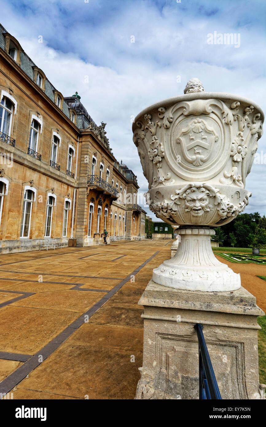 Wrest Park is a country estate located near Silsoe, Bedfordshire, England. It comprises Wrest Park, a Grade I listed house Stock Photo