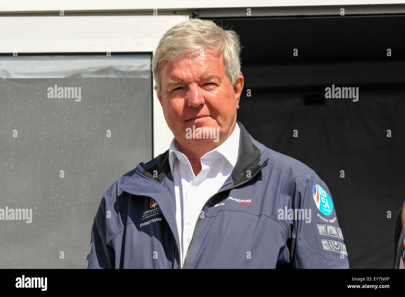 Portsmouth, UK. 23rd July, 2015. The Louis Vuitton America’s Cup World Series Portsmouth. Sir keith Mills the organiser of the event in the UK  Credit:  Rob Wilkinson/ Alamy Live News Stock Photo