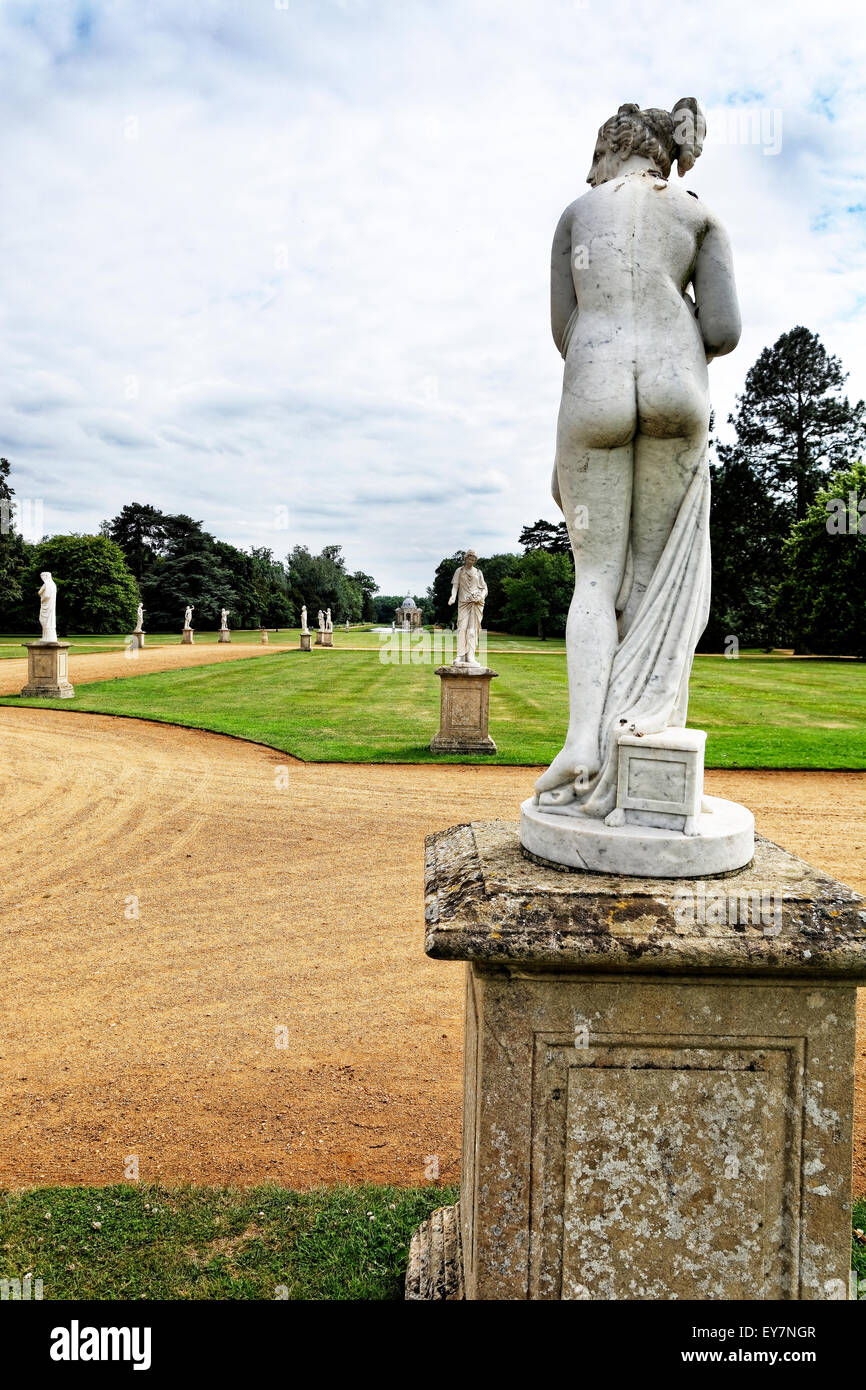 Wrest Park is a country estate located near Silsoe, Bedfordshire, England. It comprises Wrest Park, a Grade I listed house Stock Photo